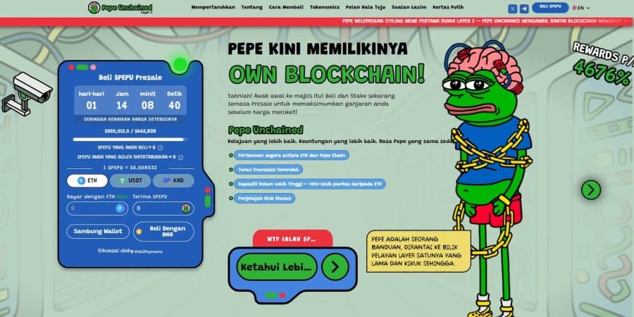 Pepe Unchained ($PEPU) - Altcoin Terbaik Dengan Teknologi Layer 2
