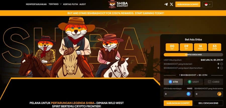 Shiba Shootout ($SHIBASHOOT) - Altcoin Baharu Bertemakan Wild West