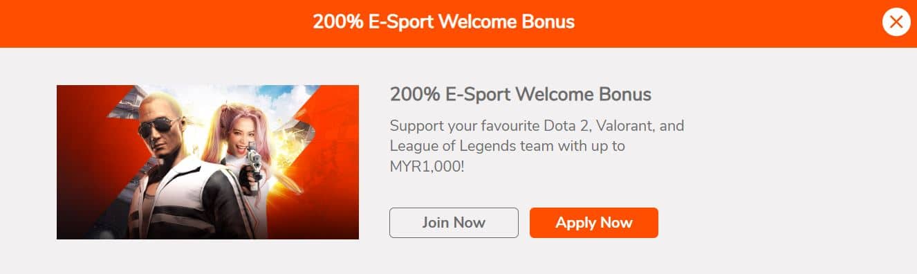 me88 esports bonus