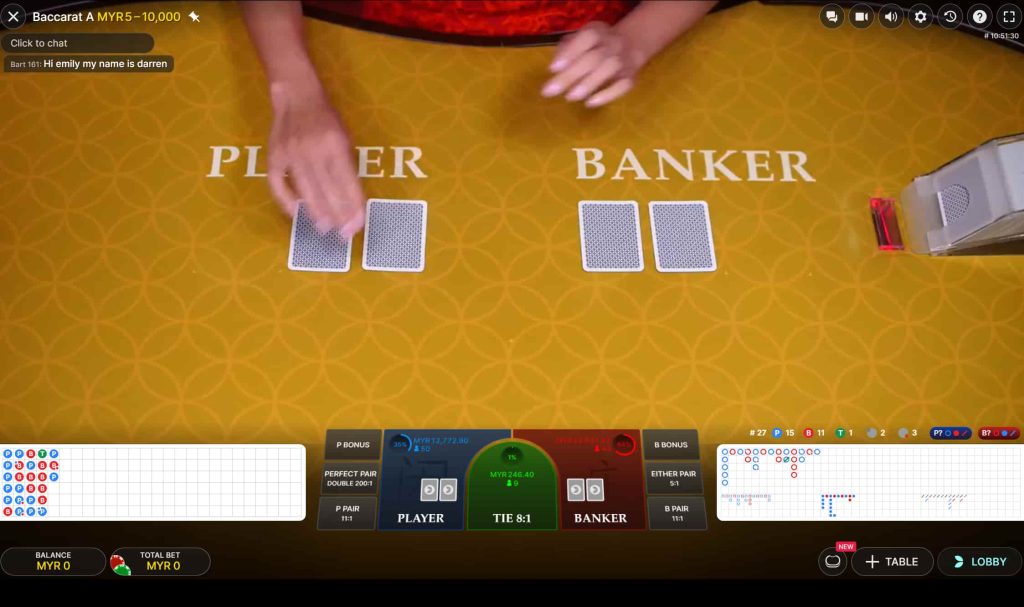 live online baccarat in Malaysia