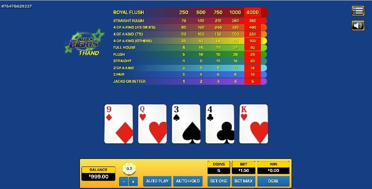 Aces & Eights Video Poker Malaysia